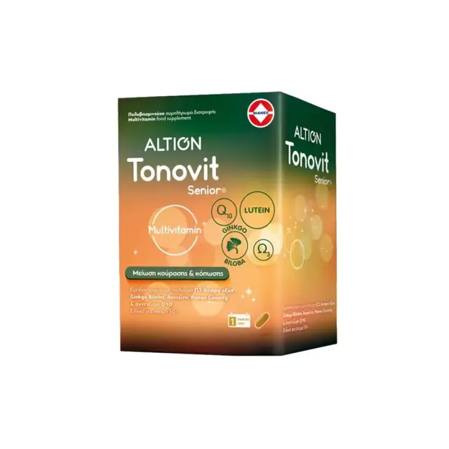Altion Tonovit Senior Πολυβιταμίνη 50+ με Ginkgo, Λουτεΐνη, Ωμέγα-3 & Ginseng 30 Μαλακές Κάψουλες