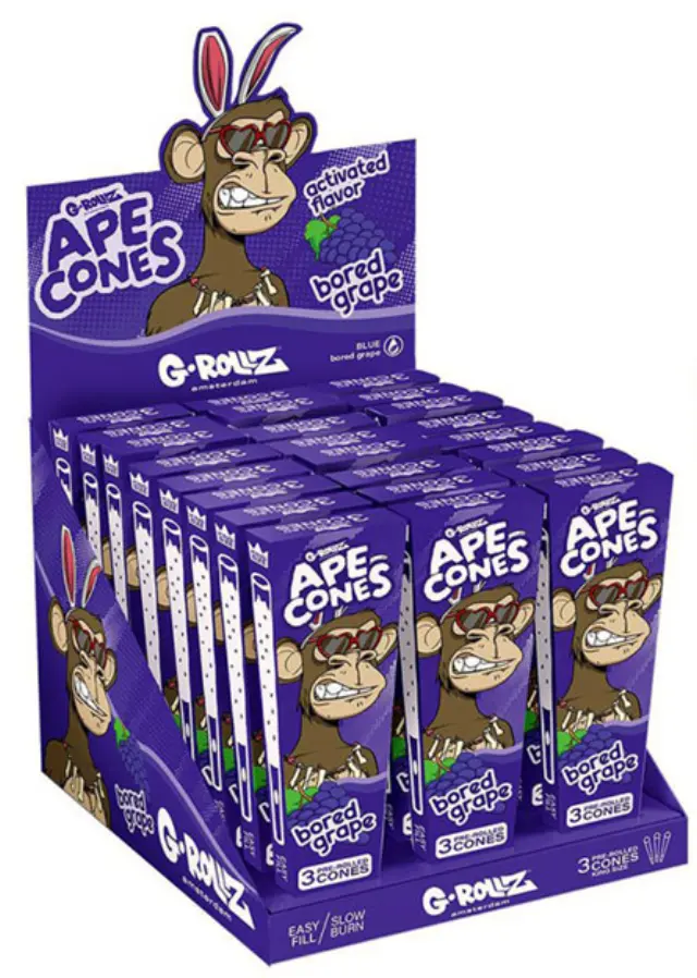 G-Rollz Cone Προτυλιγμένος Κώνος «Bored Grape» - King Size 3τεμ. 2