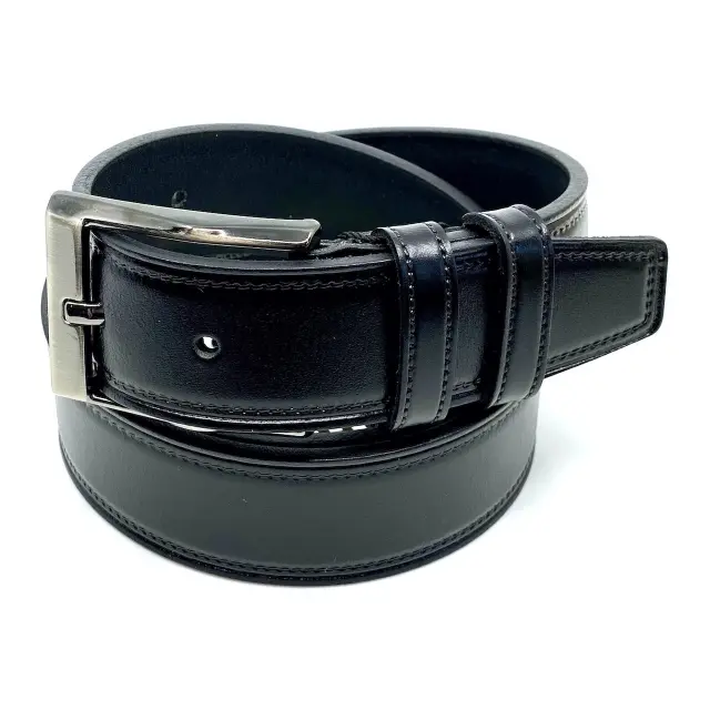 Μαύρη Δερμάτινη Ζώνη Full Grain 3,5 cm