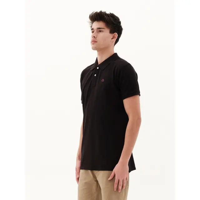 Emerson Men's Garment Dyed Polo (231.EM35.69GD-Black) - Μαύρο - S 2