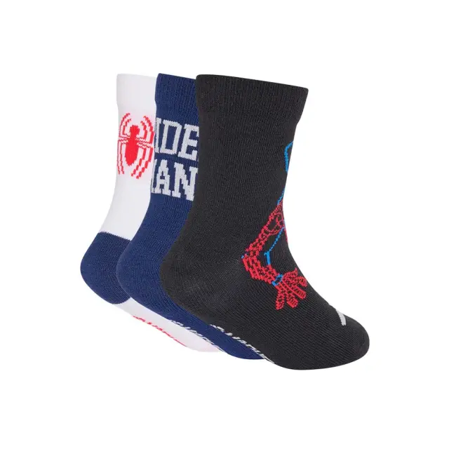 adidas Sportswear Infant's Marvel Spider-Man 3 Pair Crew Socks Άσπρο - Μαύρο KR2366 (adidas Sportswear) 2