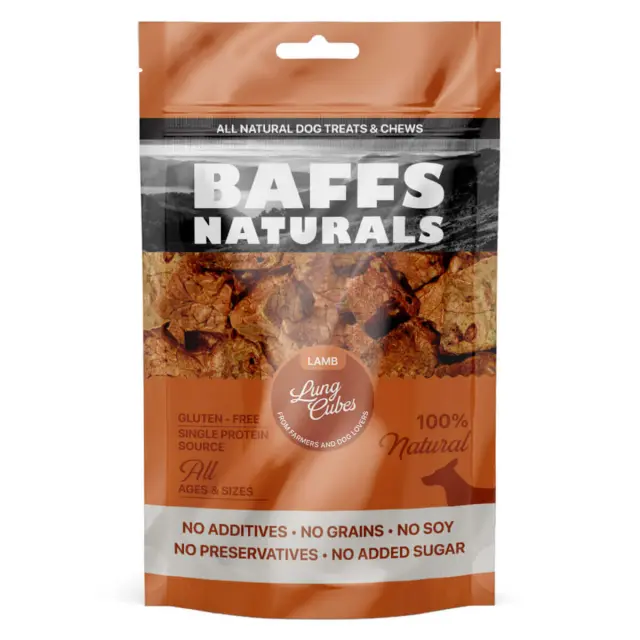 Baff Naturals Lamb Lung Cubes 100gr