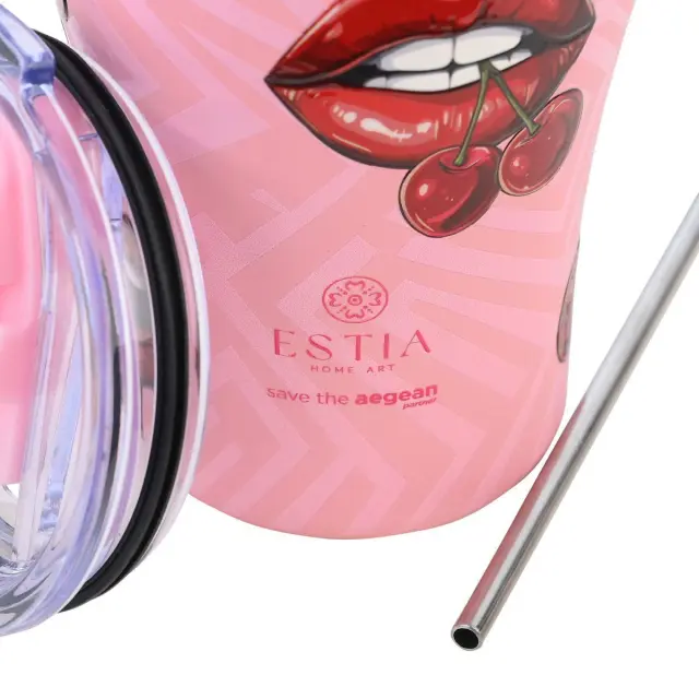 Estia | Θερμός Coffee Mugs Save The Aegean Blush Pop | 350ml 3