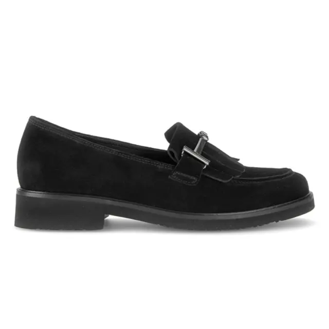 Gabor Μοκασίνια-Loafers Γυναικείο δέρμα suede Μαύρο GAB/401102 001-BLACK - 39