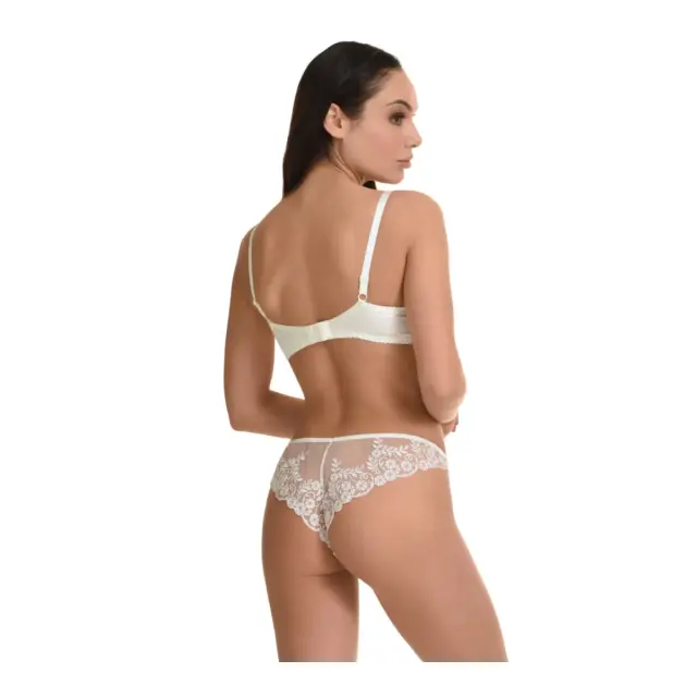 Miss Rosy Γυναικείο Σουτιέν Push-Up Oil Satin Emboidery, Χρώμα Ιβουάρ - 85B 2
