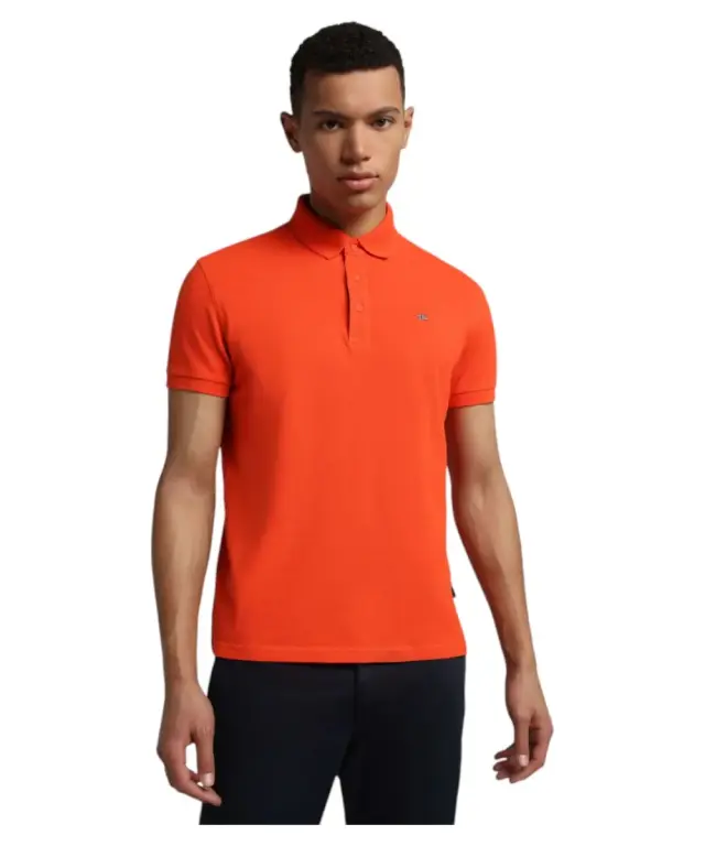 Napapijri - Ανδρικό T-shirt Polo Ealis SS Regular Fit NP0A4H8B-A62 Πορτοκαλί - S