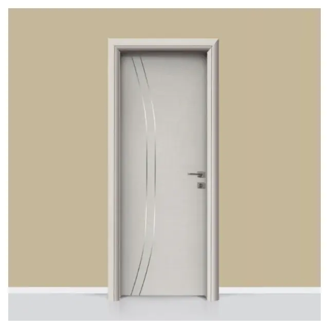 Πόρτα εσωτερική laminate με inox στοιχεία σχέδιο 208