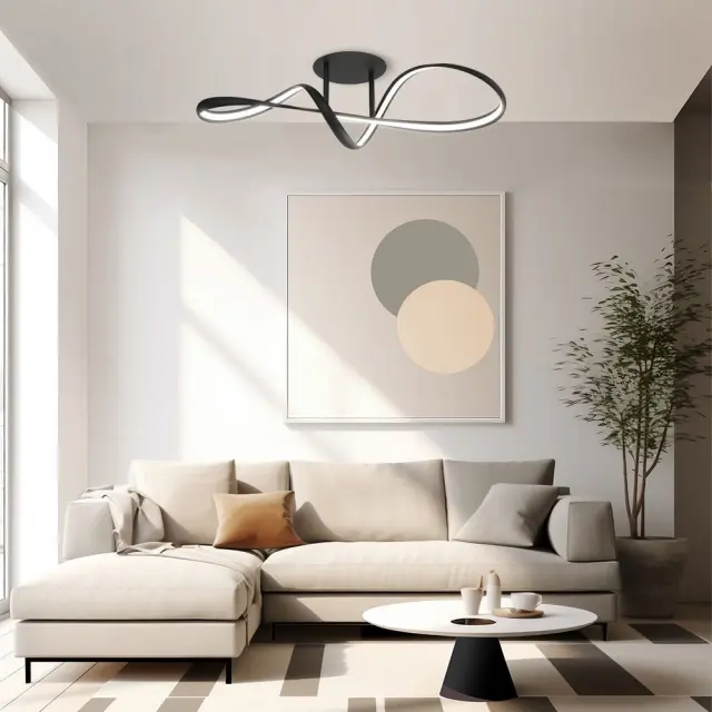 LED Φωτιστικό Οροφής ETERNITY 36Watt Μαύρο CCT VIV004863