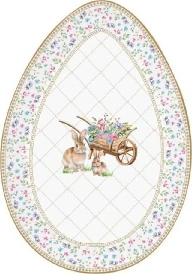 Easy Life Πιατέλα Πορσελάνης Spring Bloom 30x21x2.5cm Πολύχρωμη