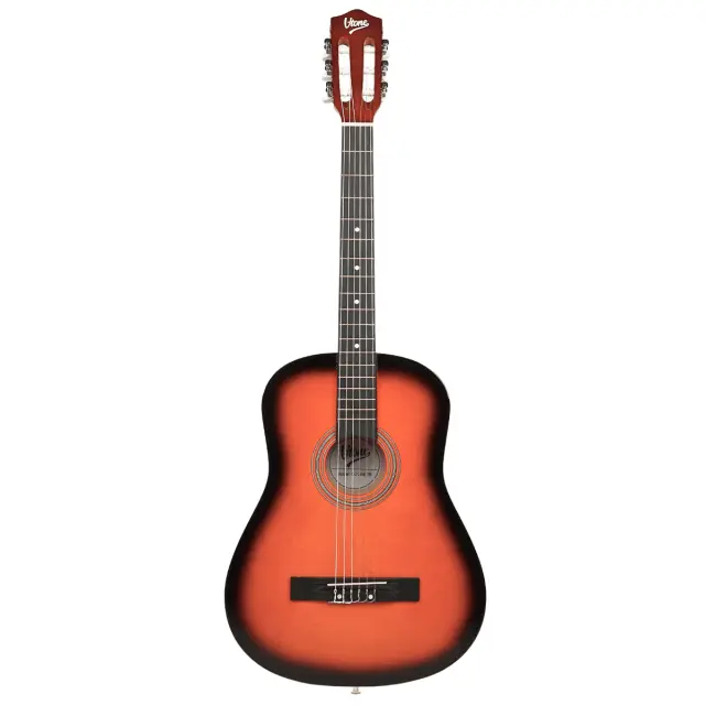 V-TONE CG ONE SB classical guitar 4/4 sunburst to learn for beginners picks strap spare strings cover chords set 3