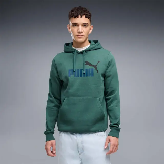 Puma Men's Essentials 2 Color No1 Logo Fleece Hoodie Πράσινο Σκούρο 684711-69 (Puma)