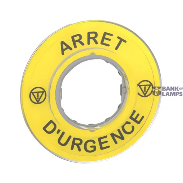 Emergency stop label 3D ''arrêt d'urgence''