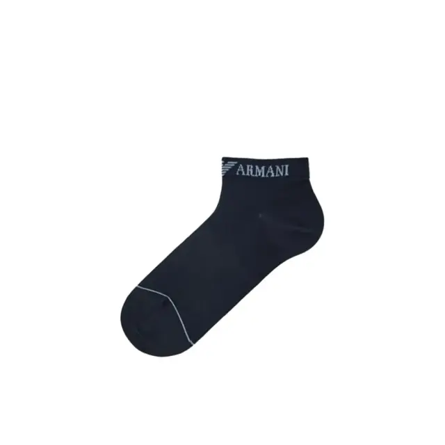 Emporio Armani Ανδρικές Κάλτσες Σοσόνια Full Logo - Τριπλό Πακέτο, Χρώμα Armani Blue-Armani 3