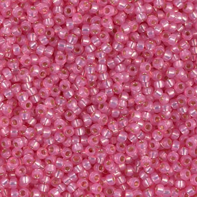 Χάντρα Miyuki Round Rocailles 11/0 - 556 - Ceylon Silver Lined Dyed Dark Pink ~10gr
