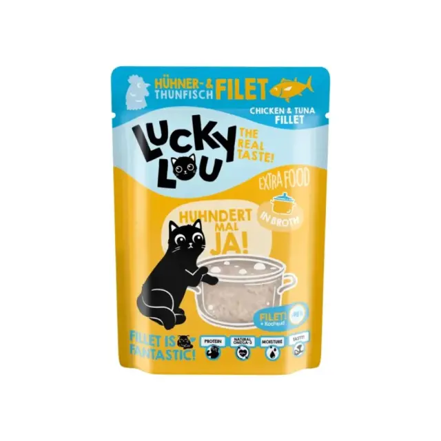Lucky Lou ExtraFood Φιλέτο Κοτόπουλου & Τόνου (Σε Ζωμό) Φακελάκι 70gr
