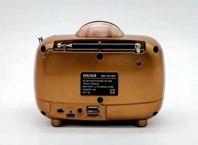 Επαναφορτιζόμενο ραδιόφωνο Retro - MD-1017 BT - 410171 - Brown 2