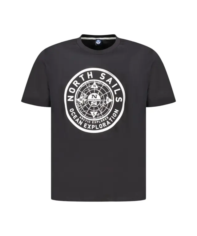 North Sails - Ανδρικό T-shirt Κοντομάνικο Regular Fit 996025-000-0999 Μαύρο 3