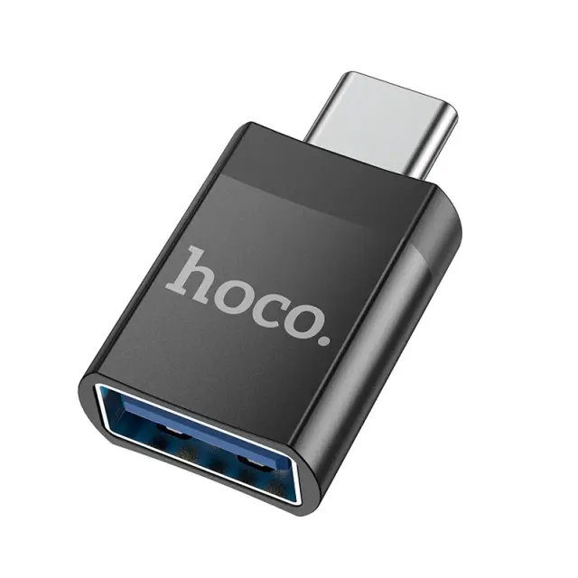Αντάπτορας Hoco UA17 USB-C σε USB 3.0 με Λειτουργία OTG και Δυνατότητα Φόρτισης 5V / 2A Μαύρο