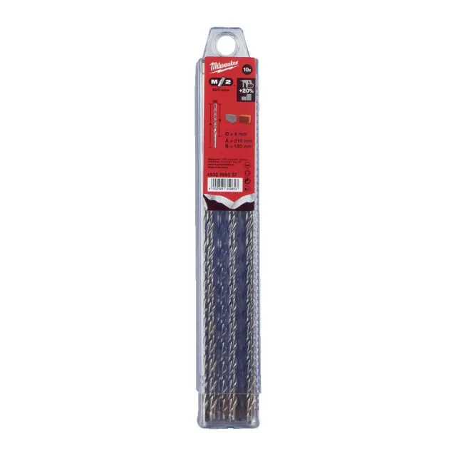 Milwaukee 4932399337 - ΤΡΥΠΑΝΙΑ SDS PLUS SET 10τμχ 6x210 MW 3