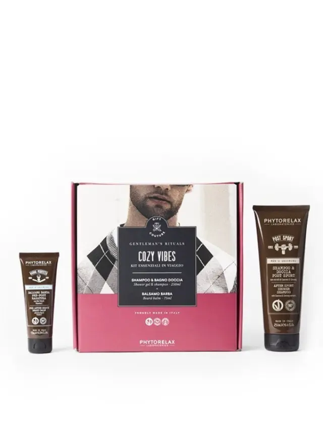 Phytorelax Gentleman’s Ritual Kit Σετ Περιποίησης για Άνδρες Σαμπουάν & Αφρόλουτρο 250ml + Βάλσαμο για πριν & μετά το ξύρισμα 75ml