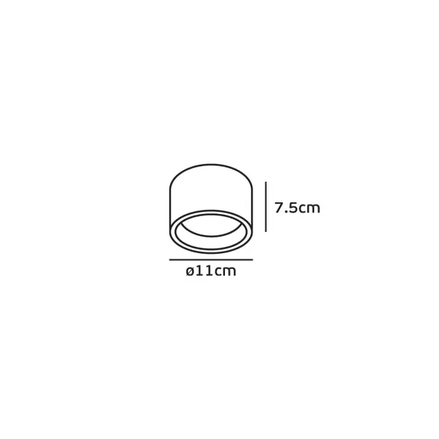 Mos 02169/CE/B/C/110 Φωτιστικό Led οροφής αδιάβροχο 12W 4000K 80° IP44 ø11x7.5cm μαύρο 2