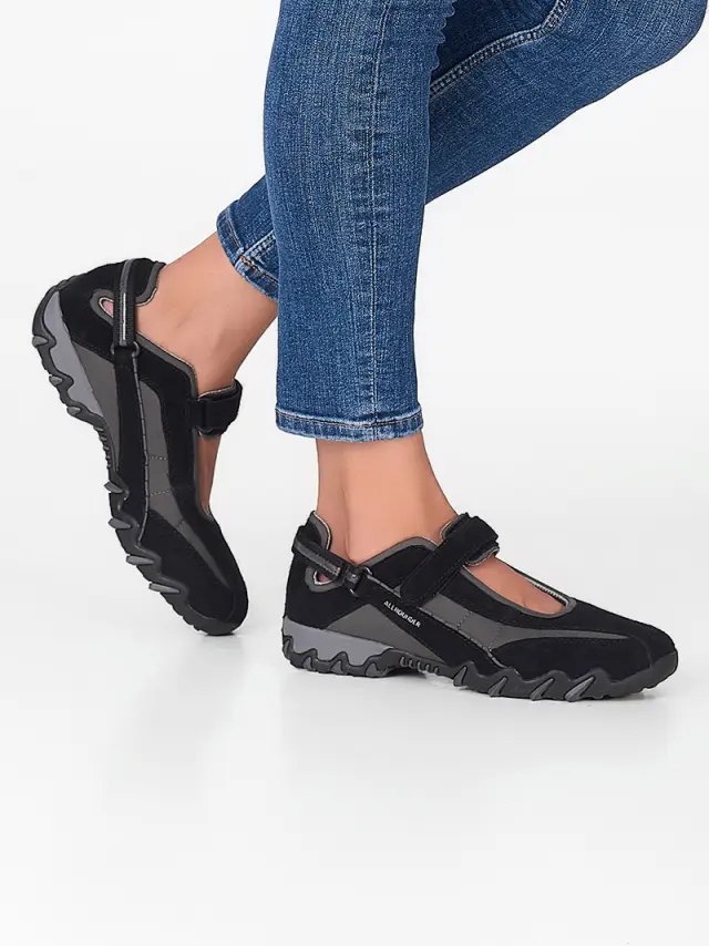 Mephisto Μπαρέτες Γυναικείο ύφασμα/δέρμα Nubuck Μαύρο MEP/NIRO W BLACK 2