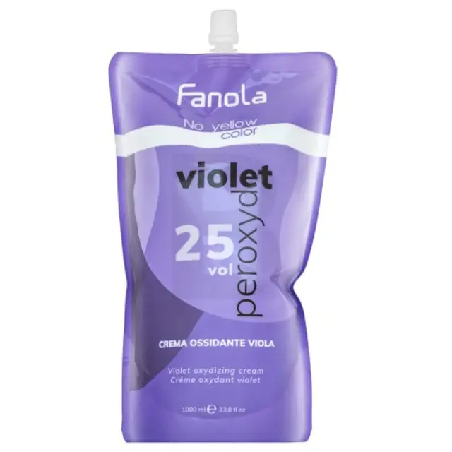 Fanola No Yellow Color Violet Peroxyde developer to neutralize yellow tones 7% 25 Vol. 1000 ml