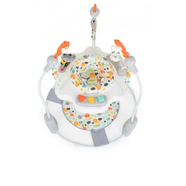 Moni Jumper Magic Fun Παιχνίδι Στήριξης Τραμπολίνο με Περιστρεφόμενο Κάθισμα 360° Γκρι 6+ Μηνών 2