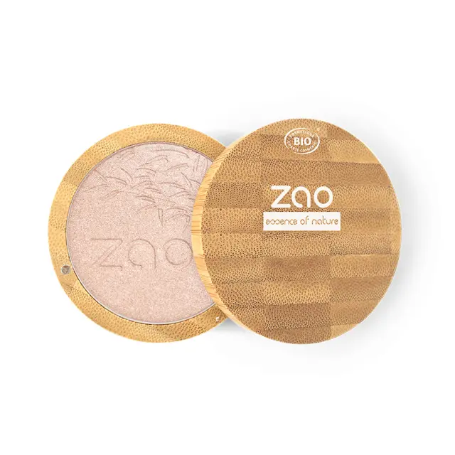 Zao Organic Shine-Up Powder - Βιολογική πούδρα λάμψης & highlighter - 310 Pink Champagne