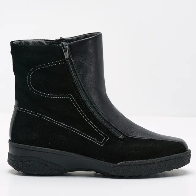 Solidus Μποτάκια Γυναικείο δέρμα/δέρμα suede Μαύρο SOL/26372 VEL/SCHWARZ