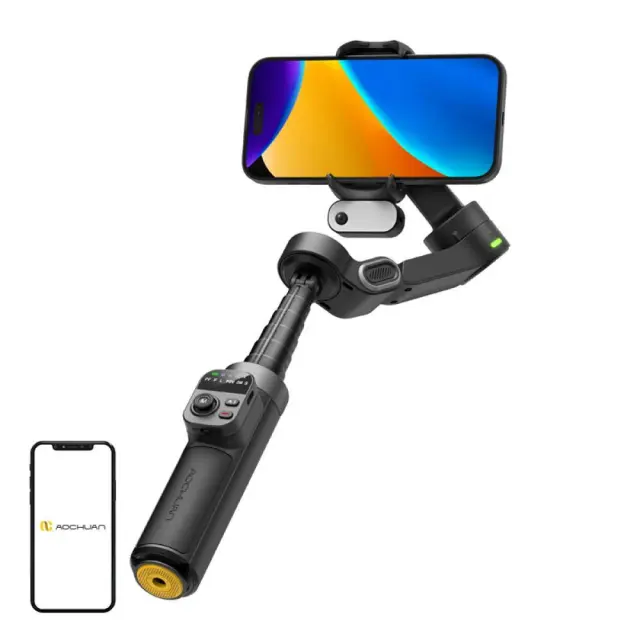 Aochuan X3 Gimbal Κινητού με 12 ώρες λειτουργίας Μαύρο