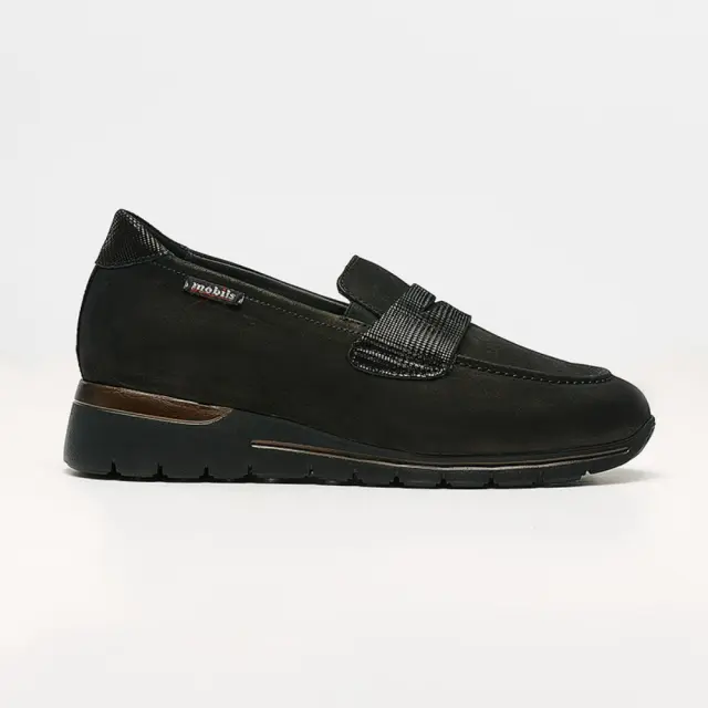 Mephisto Μοκασίνια-Loafers Γυναικείο δέρμα Nubuck Μαύρο MEP/ELYNA BLACK