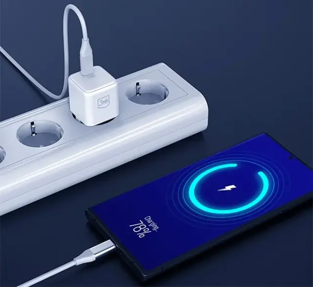 3mk® Φορτιστής -GaN με Θύρα USB-C και Καλώδιο USB-C - USB-C 25W PD3. 2