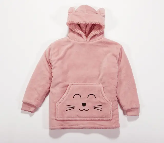 Nef-Nef Homeware Πόντσο Smiling Cat 6-8 Ετών 6-8 Years Pink