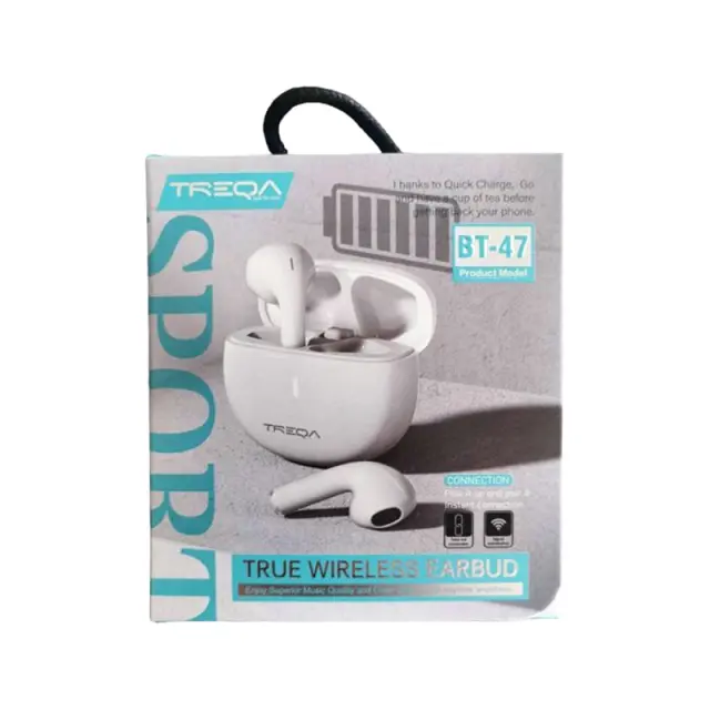 Treqa In-ear Bluetooth 5.0 Handsfree Ακουστικά και Θήκη Φόρτισης BT-47 - True Wireless Earbud 017129