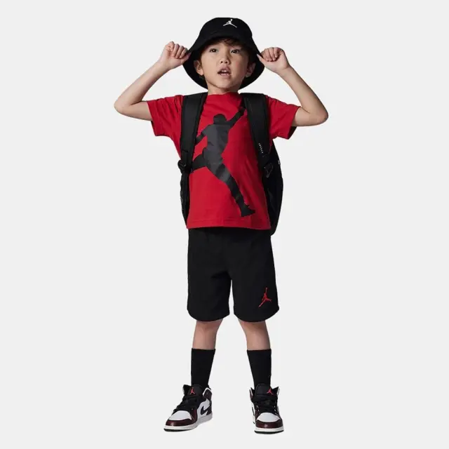 Jordan Jumpman ΠΑΙΔΙΚΟ ΣΕΤ (85C138-023) - Μαύρο-Κόκκινο - 6-7 ετών