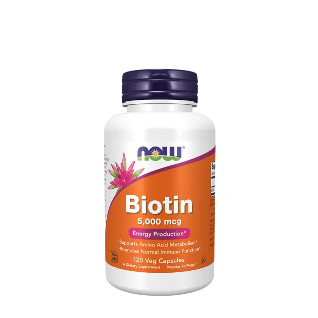 Now Foods Biotin 5,000 mcg 120 Veg Capsules