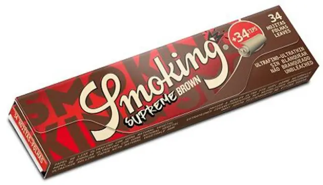 Smoking Χαρτάκια - Supreme Brown King Size 33φ. με Τζιβάνες