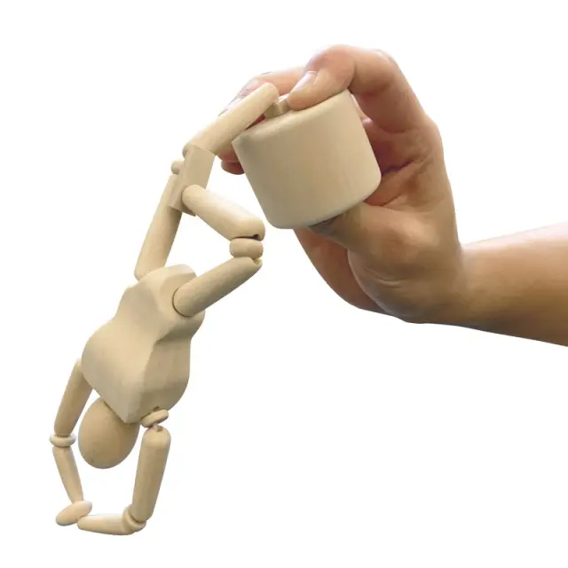 Ξύλινο κουκλάκι Kikkerland Yogi Push Puppet-birchwood- GG193-4,8 x 4,8 x21 cm 3