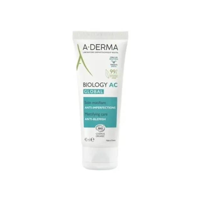 A-Derma Biology AC Global Mattifying Care Anti-Blemish Κρέμα Προσώπου Κατά των Ατελειών που Χαρίζει Ματ Όψη, 40ml