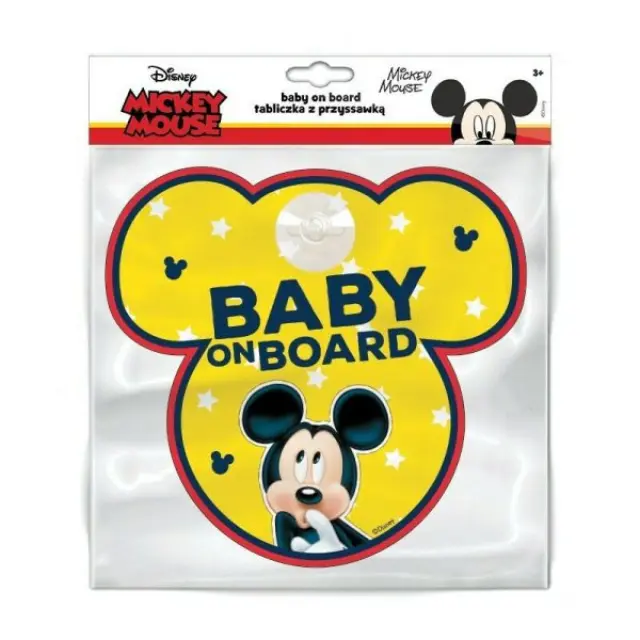 Seven Σήμα Αυτοκινήτου Baby on Board με Βεντούζα Mickey 2