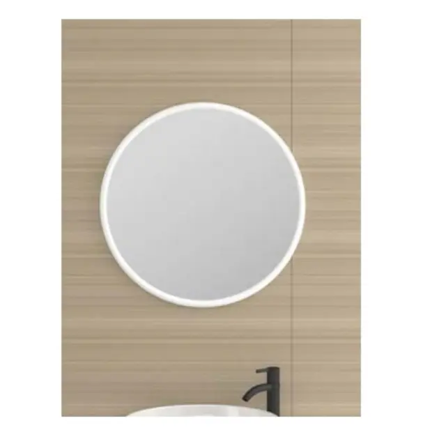 Ivy Round Στρογγυλός Καθρέπτης Μπάνιου 80cm Λευκός 2
