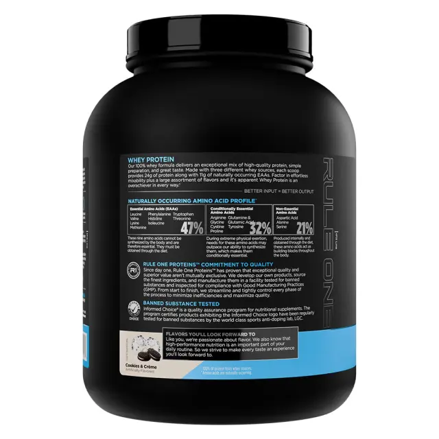 Rule1 Whey Protein Cookies & Cream, 5 lbs 3