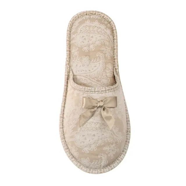 FMS Γυναικεία Παντόφλα Ύφασμα Soft Flower Pattern, Χρώμα Πολύχρωμο 2
