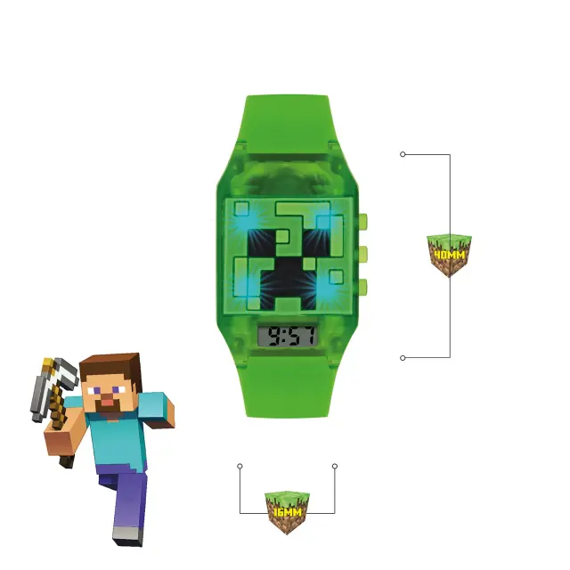 Disney Ρολόι Lightup Case Minecraft 2
