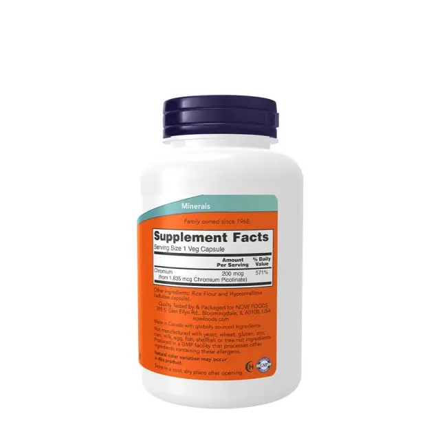 Now Foods Chromium Picolinate 200 mcg 250 Veg Capsules 2