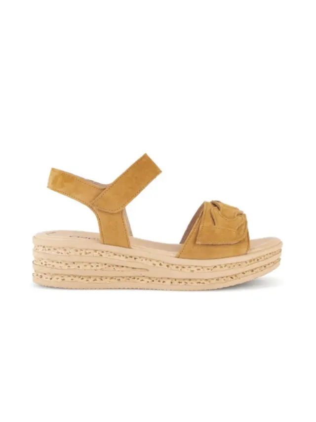 Gabor Πέδιλα Γυναικείο δέρμα Nubuck Κίτρινο GAB/44553 14-COGNAC 3
