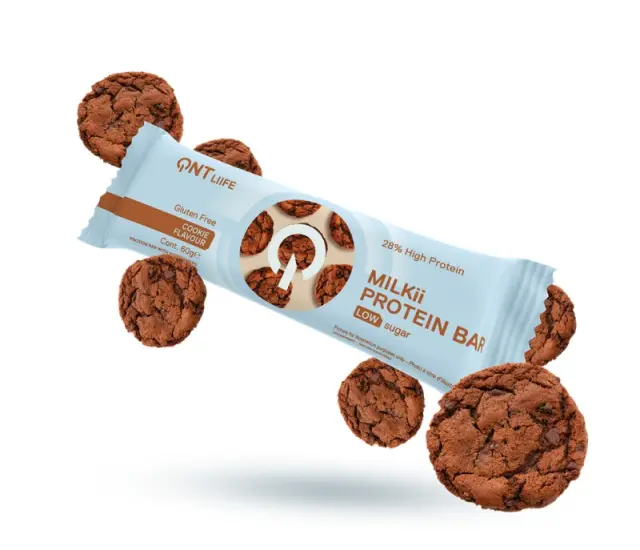 QNT | Milkii Protein Bar 29% Μπάρα Πρωτεΐνης Γάλακτος με Γεύση Cookie | 60gr