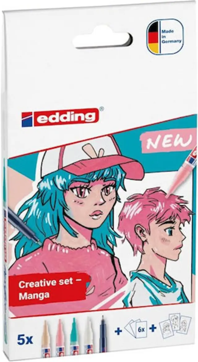 Σετ Μαρκαδόροι Edding Acrylic Manga Drawing 5 Τεμάχια / 01.5300-1800-5-1 (Edding)