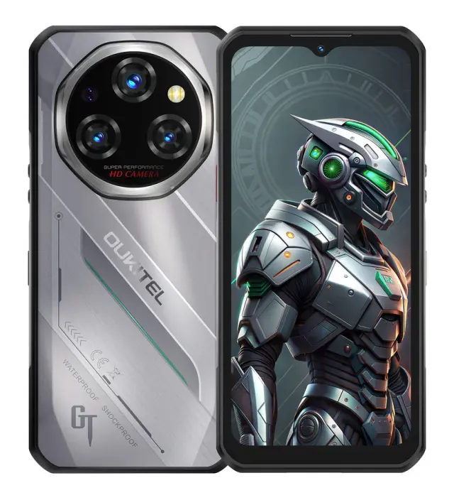 OUKITEL smartphone WP62, 6.6", 12/512GB, 5G, 11000mAh, IP68/IP69K/MIL-STD-810H, ασημί